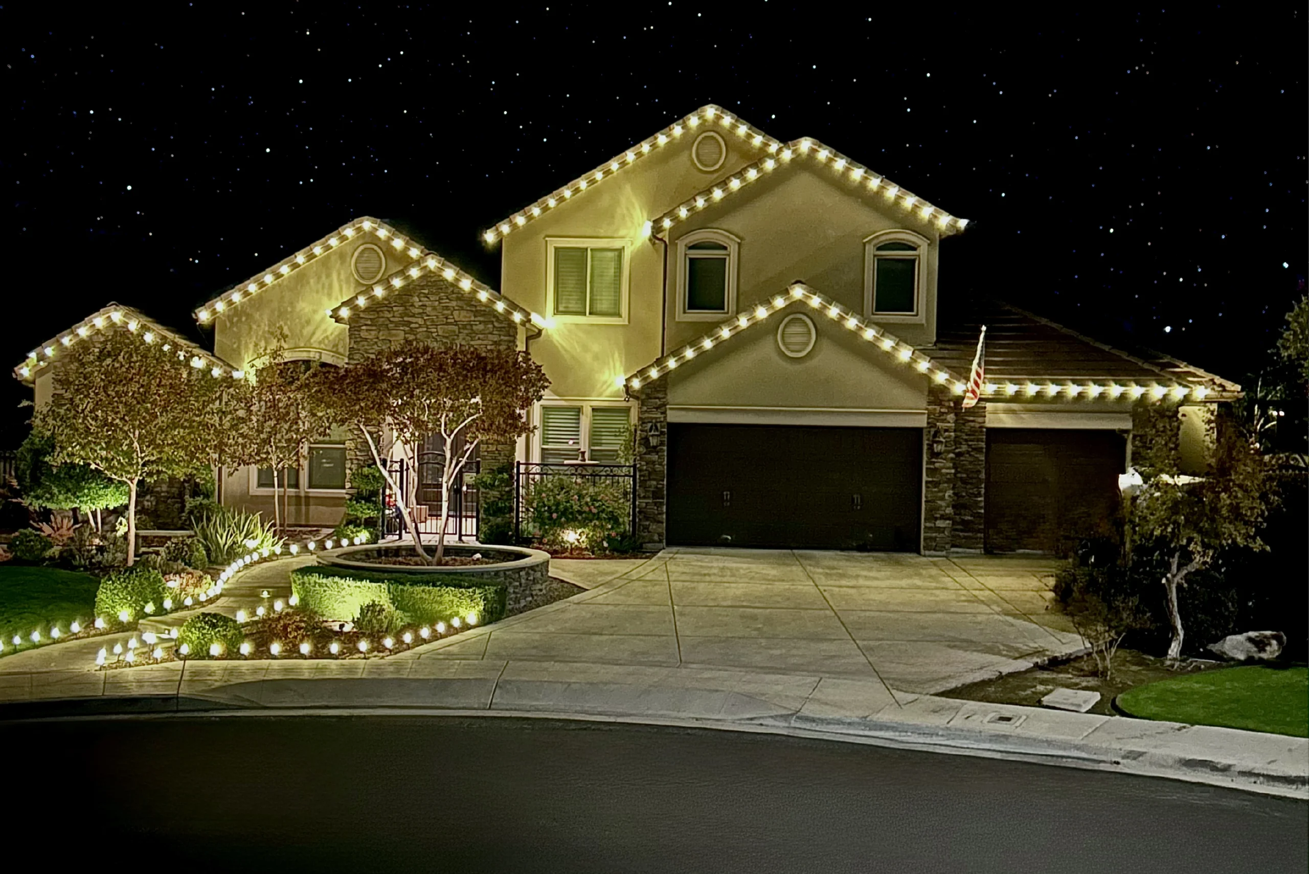 House with Seasonal Holiday Lights